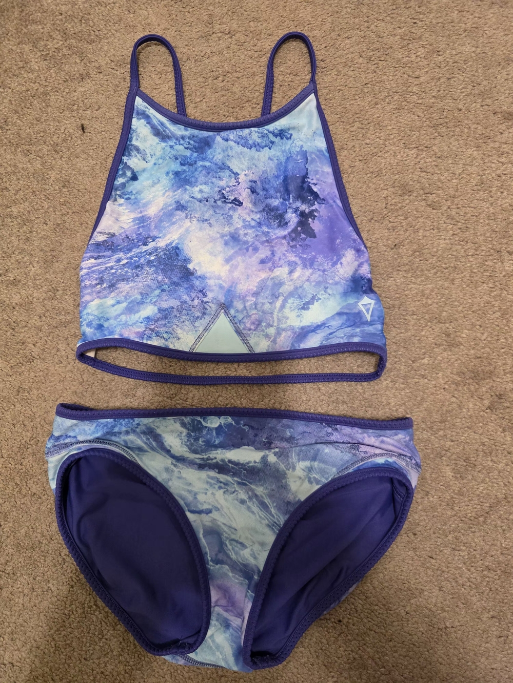 Ivivva Purple Marble Two-Piece Swim Set